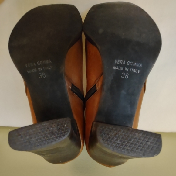 Vera Gomma Calderone Leather Boots Made in Italy Size 36 - Picture 10 of 12